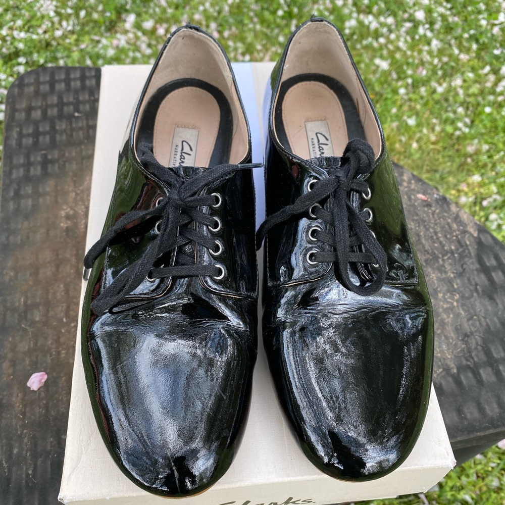Clark’s Black Patent Leather Oxford